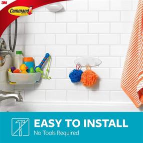 img 1 attached to Command Bath Multi-Hook: Conveniently Organize with 🛁 2-Water Resistant Strips, 5-lb Capacity, and Damage-Free Installation