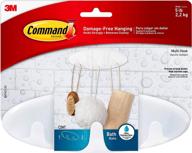 command bath multi-hook: conveniently organize with 🛁 2-water resistant strips, 5-lb capacity, and damage-free installation logo