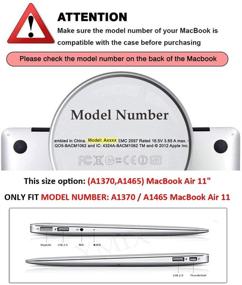 img 3 attached to 🍉 Идеальная защита в сочетании со стильным дизайном: Чехол Funut для MacBook Air 11 дюймов A1370/A1465 - Тонкий и прочный, матовая резиновая оболочка для MacBook Air 11 дюймов - Арбузный