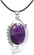 natural amethyst healing crystal necklace logo