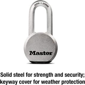 img 1 attached to 🔒 Magnum M930XKADLH Heavy Duty Solid Steel Padlock by Master Lock - Key Included