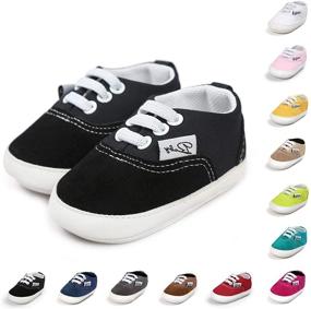 img 4 attached to Adorable BENHERO Baby Canvas Sneakers: Anti-Slip Toddler Shoes in 12 Vibrant Colors, Sizes 0-24 Months