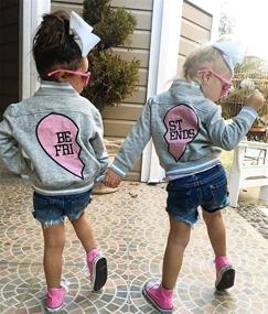 img 1 attached to ❤️ Fleece Jacket for Toddler Girls and Boys: Long Sleeve Outerwear with Best Friend Heart Print