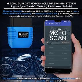 img 1 attached to 🚗 NEXAS OBD2 Scanner Code Reader with Bluetooth 5.0 for iPhone Android Windows - Diagnostic Scan Tool for Cars and Motorcycles, Check Engine Light Scanner for Vehicles