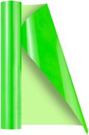 🟢 vibrant neon green htv vinyl roll - easy-to-cut & weed heat transfer vinyl - 12in x10ft logo
