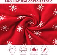 ❄️ cozy all-season red snowflakes christmas throw blanket – 100% cotton, warm & soft pre-washed breathable blankets for couch, bed, and adults – 52×70 inches logo