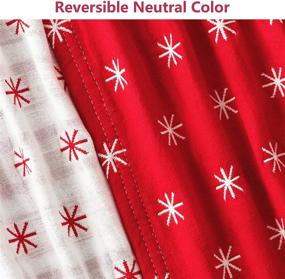 img 1 attached to ❄️ Cozy All-Season Red Snowflakes Christmas Throw Blanket – 100% Cotton, Warm & Soft Pre-Washed Breathable Blankets for Couch, Bed, and Adults – 52×70 Inches