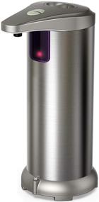 img 4 attached to 🧼 Nozama Automatic Soap Dispenser with Stainless Steel, Adjustable Switches, Infrared Motion Sensor, Waterproof Base - Ideal for Bathroom, Kitchen, Hotel, Restaurant