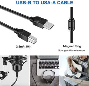 img 1 attached to 🎙️ InnoGear USB Microphone - Professional Cardioid Mic for Mac and Windows PCs: Plug & Play, 192KHZ/24BIT, with Mic Stand, Shock Mount, Pop Filter, and USB Cable