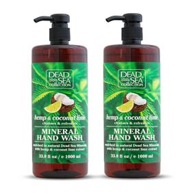 img 4 attached to 🧼 Refresh and Cleanse with Dead Sea Collection Mineral Hand Wash, Hemp & Coconut Lime - 67.6 fl.oz, Pack of 2