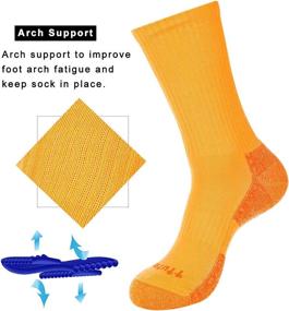 img 1 attached to 🧦 Heatuff Women's 6-Pack Performance Athletic Cushioned Crew Socks - Reinforced Heel & Toe for Optimal Comfort and Support