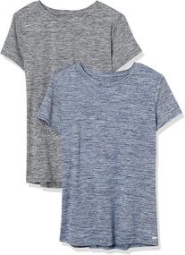 img 3 attached to Tech Stretch Short-Sleeve Crewneck 👚 T-Shirt 2-Pack for Women - Amazon Essentials