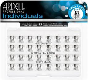 img 1 attached to 🔥 Bundle of 4 Ardell Duralash Short Black Knotted Flare Trio Lashes for Enhanced SEO