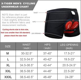 img 3 attached to 🚴 X-TIGER Men's Cycling Underwear Shorts with 5D Gel Padding, MTB Biking Pants featuring Breathable and Adsorbent Design