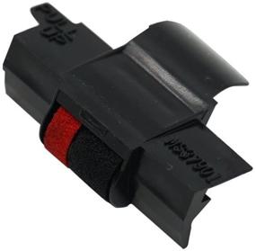 img 2 attached to 🖨️ 6-Pack Black & Red Compatible Ink Roller Ribbons for Printerfield IR-40T Calculator Printer