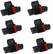 🖨️ 6-pack black & red compatible ink roller ribbons for printerfield ir-40t calculator printer logo