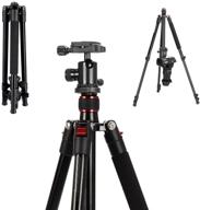 📷 mcoplus ct-628: lightweight 63-inch camera tripod with 360° ball head, quick shoe plate, and bag logo