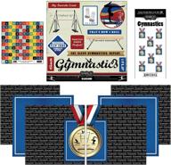 scrapbook customs gymnastics themed stickers logo