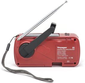 img 2 attached to ⚡️ Kaito V1 Voyager Solar/Dynamo AM/FM/SW Emergency Radio: Cell Phone Charger & 3-LED Flashlight, Red - Powerful & Portable!