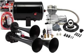 img 4 attached to 🚗 Powerful Kleinn Air Horns HK3-1 Triple Air Horn Package in Sleek Black Finish: Complete your Vehicle's Presence!
