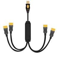 💻 faotur 4 портовый usb разветвительный кабель, usb разветвитель типа b 1 мужчина на 4 женщины usb 2.0 y адаптер кабель питания продления для быстрой зарядки/передачи данных/ноутбук/мак/автомобиль, 30 см логотип