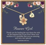 💐 ieflife flower girl gifts - 14k gold plated heart initial necklace: flower girl proposal, dainty letter necklace for weddings - perfect gifts for girls logo