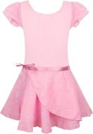 🩰 ballet leotards with removable skirt: girls' tie ruffle sleeve combo - find the perfect dancewear логотип