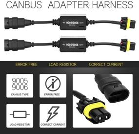 img 3 attached to 🔌 Auxbeam 9005/9006 Светодиодные фары Canbus Error Free Anti Flickering Резистор Декодер, 2шт/набор Улучшенный светодиодный свет Canbus Драйвер Декодер