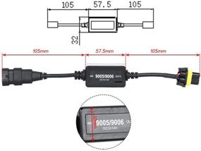 img 2 attached to 🔌 Auxbeam 9005/9006 Светодиодные фары Canbus Error Free Anti Flickering Резистор Декодер, 2шт/набор Улучшенный светодиодный свет Canbus Драйвер Декодер