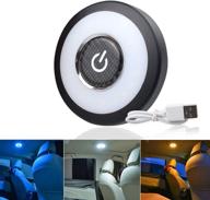 🚗 ciihon upgraded rechargeable usb car interior led reading lamps trunk cargo area light: versatile stick-on push night light for car, trunk, closets, cabinets - multi-function illumination solution logo