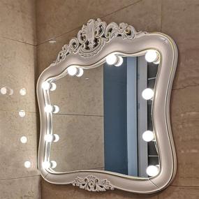 img 3 attached to 💡 SICCOO Vanity Mirror Lights - RGB Colorful Hollywood Style LED Makeup Mirror Lights with 10 Dimmable Bulbs, USB Cable, RGB (Mirror Not Included)