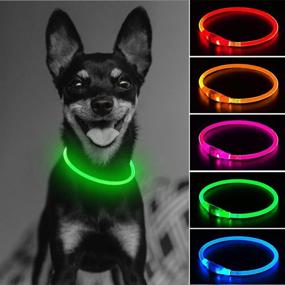 img 4 attached to DOMIGLOW USB Rechargeable LED Dog Collar - 🐶 Adjustable Light Up Dog Collars for Enhanced Visibility & Safety