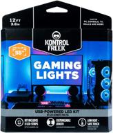 enhance your gaming experience with kontrolfreek gaming lights: usb powered 🎮 led strip lights with controller for tv, console, pc, and wall (12 ft) логотип