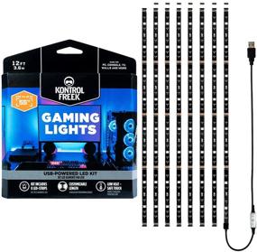 img 2 attached to Enhance Your Gaming Experience with KontrolFreek Gaming Lights: USB Powered 🎮 LED Strip Lights with Controller for TV, Console, PC, and Wall (12 Ft)