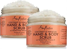 img 1 attached to 🥥 Shea Moisture Coconut & Hibiscus Hand & Body Scrub, 12 Oz, Pack of 2: Exfoliating Bliss for Radiant Skin
