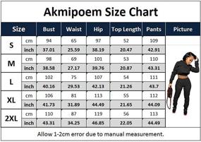 img 1 attached to 🔥 Akmipoem Women's 2 Piece Sweatsuits: Sexy Crop Hoodie with Bodycon Pants Sets for Tracksuits Outfits, featuring Long Sleeves