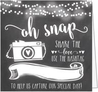 📸 vintage chalkboard wedding hashtag signs - chalk tabletop place cards or photo booth oh snap sign. wedding quotes for reception, ceremony decor & more logo