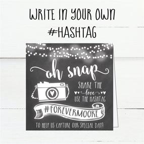 img 2 attached to 📸 Vintage Chalkboard Wedding Hashtag Signs - Chalk Tabletop Place Cards or Photo Booth Oh Snap Sign. Wedding Quotes for Reception, Ceremony Decor & More