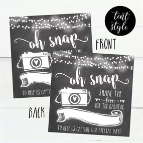 img 3 attached to 📸 Vintage Chalkboard Wedding Hashtag Signs - Chalk Tabletop Place Cards or Photo Booth Oh Snap Sign. Wedding Quotes for Reception, Ceremony Decor & More