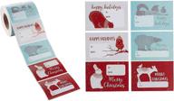 🎄 christmas forest animal gift tags with sticker labels (504 pack) - ideal for to/from personalization logo