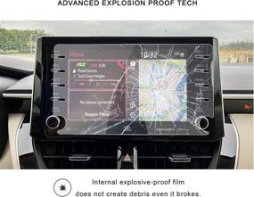 img 2 attached to Защитное стекло для сенсорного экрана Центра навигации и инфотейнмента автомобиля📱 2019-2020 Corolla Hatchback - высокая четкость, антицарапание, чувствительность к касанию