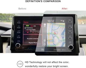 img 1 attached to Защитное стекло для сенсорного экрана Центра навигации и инфотейнмента автомобиля📱 2019-2020 Corolla Hatchback - высокая четкость, антицарапание, чувствительность к касанию