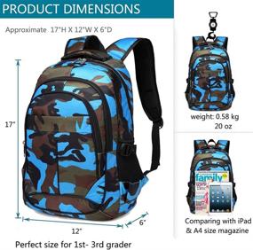 img 3 attached to 🎒 Elementary Camouflage Bookbag Backpacks for Kids - BLUEFAIRY Backpacks