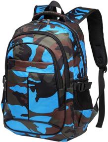 img 4 attached to 🎒 Elementary Camouflage Bookbag Backpacks for Kids - BLUEFAIRY Backpacks