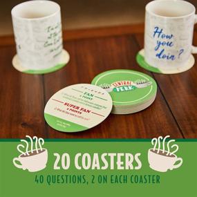 img 3 attached to Central Perk Trivia Coasters for Friends TV Show - Set of 20 Drink Coasters with 40 Questions