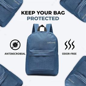 img 2 attached to 🎒 Kathari Alpha Antimicrobial Backpack Blue: Your Stylish & Clean Carrying Companion