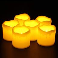 🕯️ furora lighting flameless led votive candles - battery operated melting style votives with realistic flickering flame - perfect for weddings, parties, and holiday decor - pack of 6 логотип