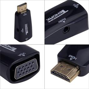 img 1 attached to 🔌 Конвертер-адаптер Tendak HDMI to VGA с аудио - высококачественная позолоченная приставка 1080P для ноутбуков, ПК, проекторов, HDTVs, игровых консолей и многого другого.