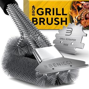 img 4 attached to 🔥 Premium BBQ Grill Brush and Scraper: Ultimate Tool for Indoor & Outdoor Grill Cleaning, Including Weber - Enhanced Grip Handle - 18" Heavy Duty Grill Cleaner Brush - Safe for All Grates