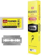 feather razor blades hi stainless double shave & hair removal logo